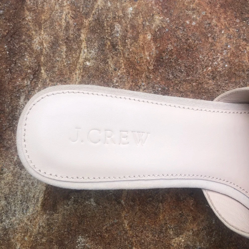 J. Crew Mini Wedge Slides with Lace-Up Ribbon NWOT